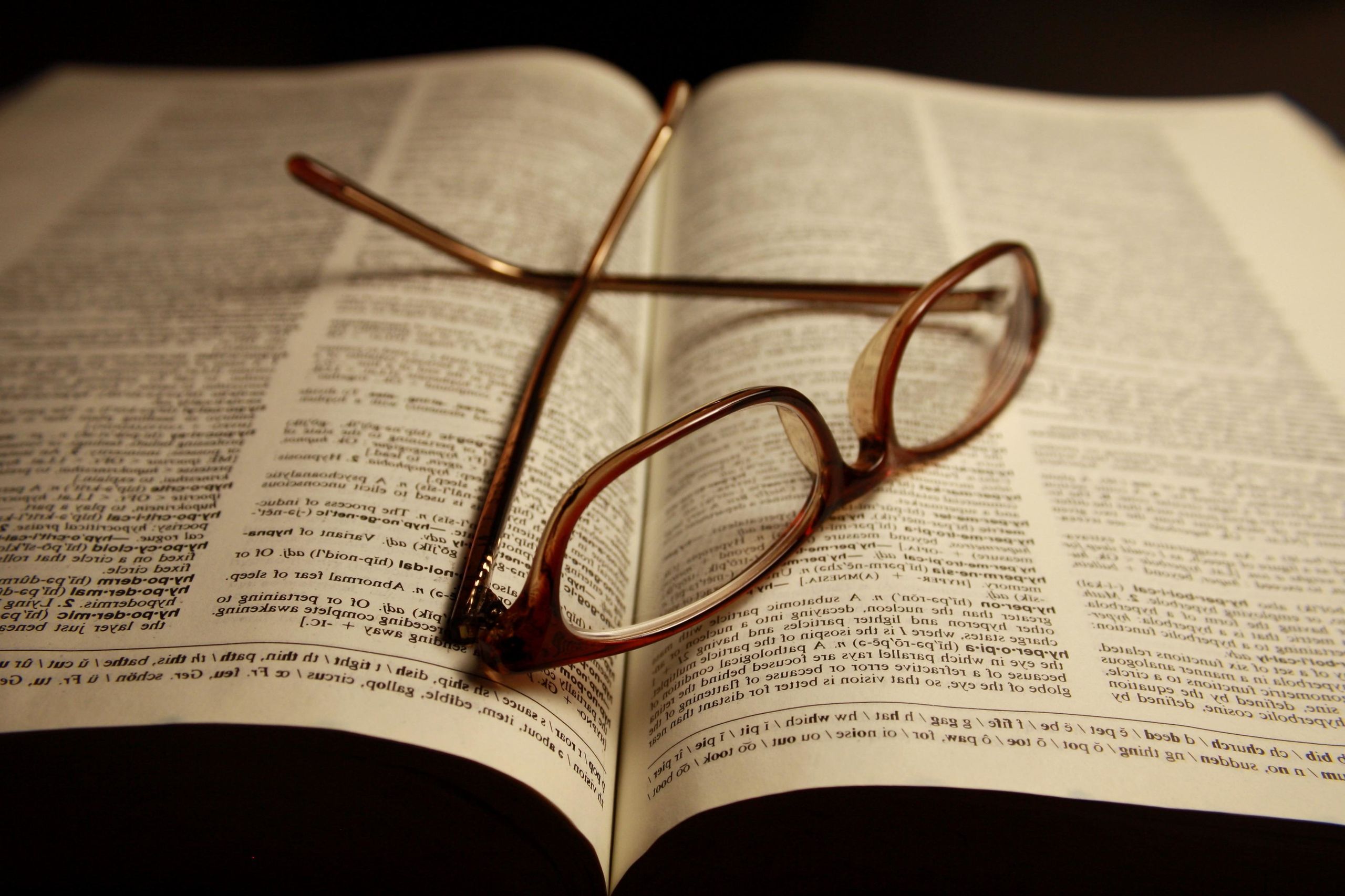 Printed study materials on a desk